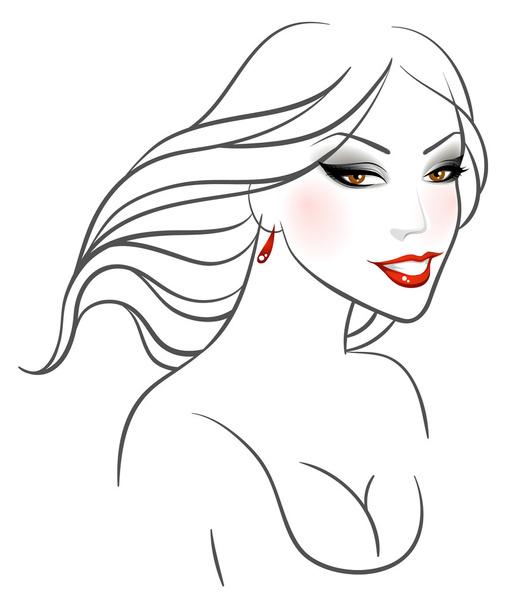Vector illustration of beauty woman - Vector, Image