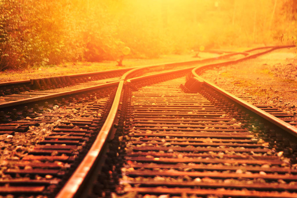 Railway track or railroad  - Photo, Image