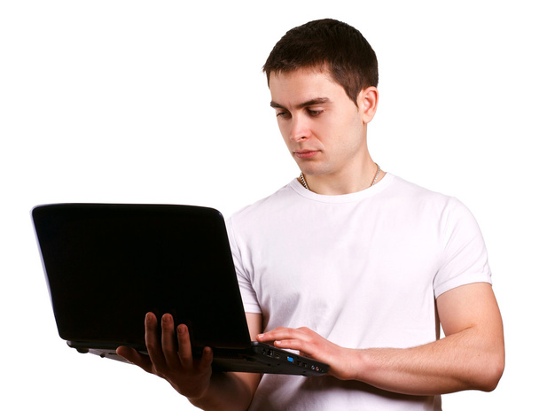 homem com laptop - Foto, Imagem