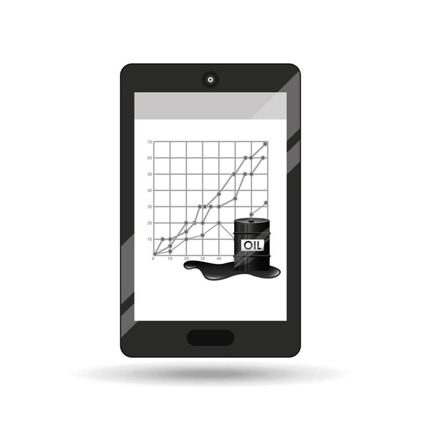 business olio smartphone grafico economico
 - Vettoriali, immagini