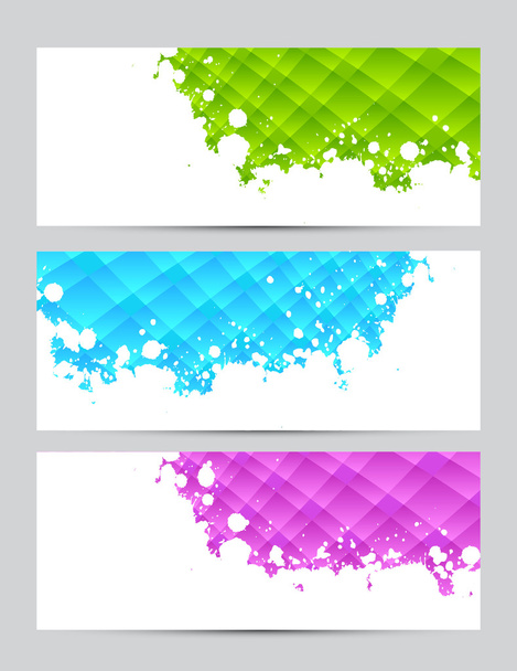 Set of banners with textures - Vector, Image