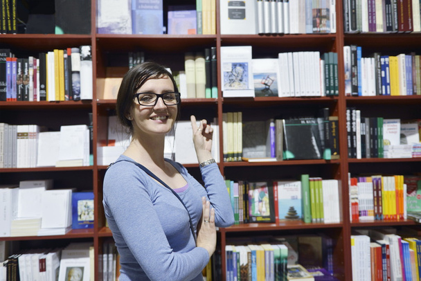 female in library - Photo, Image