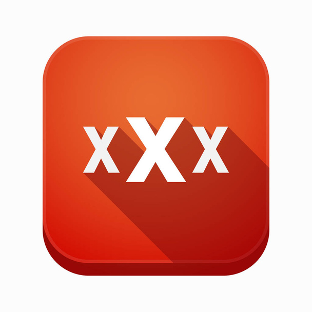 Elszigetelt app ikon egy Xxx levél ikon - Vektor, kép