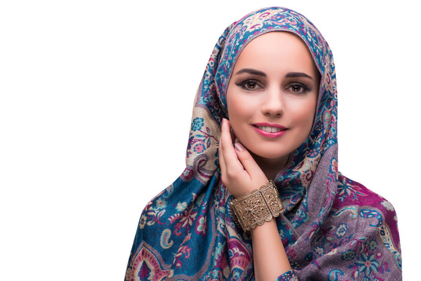 リング搭載の伝統的なイスラム教徒の女性 - 写真・画像
