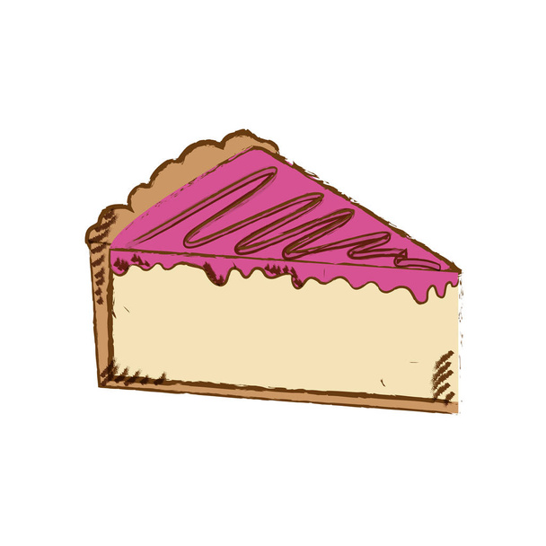 delicious Cake dessert - Вектор,изображение