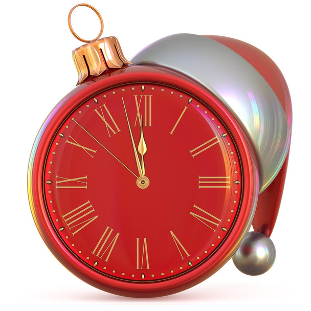 New Year's Eve clock Christmas ball midnight hour pressure - Foto, afbeelding