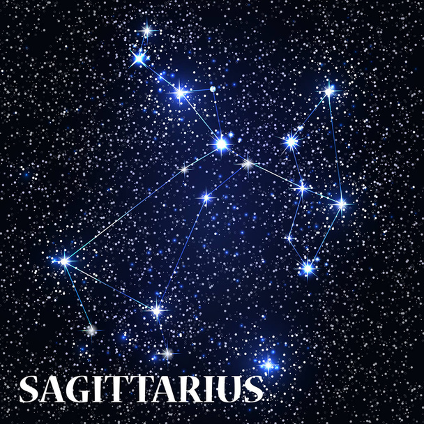 Symbol: Sagittarius Zodiac Sign. Vector Illustration. - Wektor, obraz