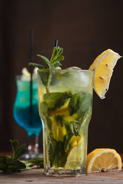Mojito Cocktail on gritty vintage background. - Fotografie, Obrázek