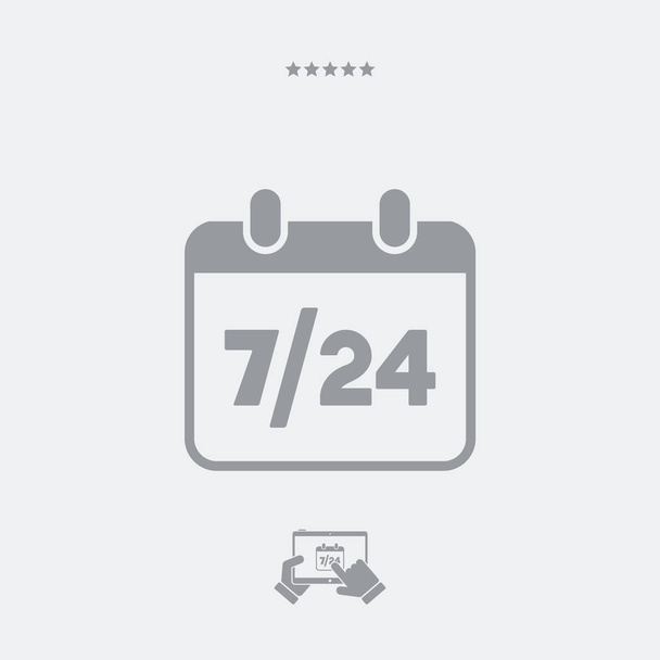 7/24 availability calendar - Vector web icon - Vector, Image