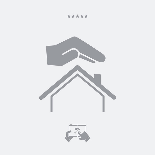 House protection gesture - Vector web icon - Vector, Image