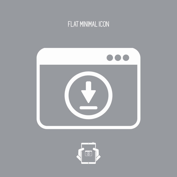 Download window - Flat minimal icon - Vector, Image