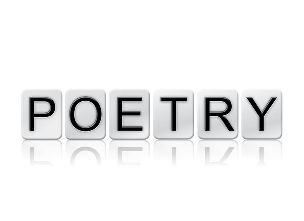 Poesia isolado Tiled Letters conceito e tema
 - Foto, Imagem