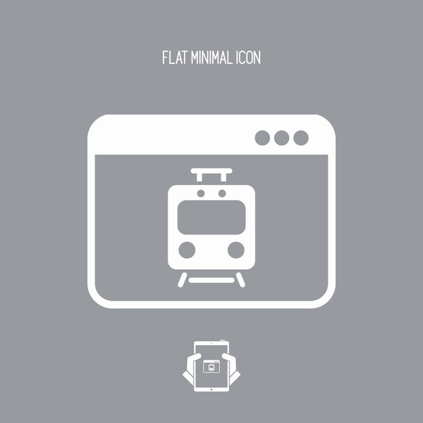 Ikona webové služby vlak - Vektor, obrázek