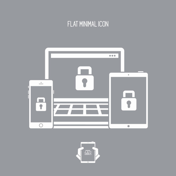 Multi devices protection icon - Vector, Image