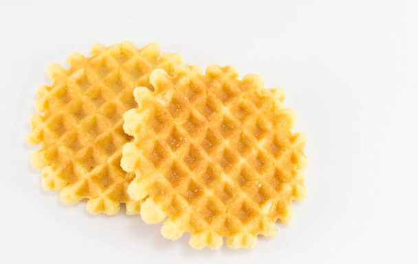 waffle cookies on white background - Foto, imagen