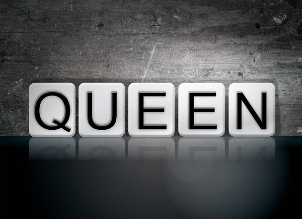 Queen csempézett betűk koncepció és a téma - Fotó, kép