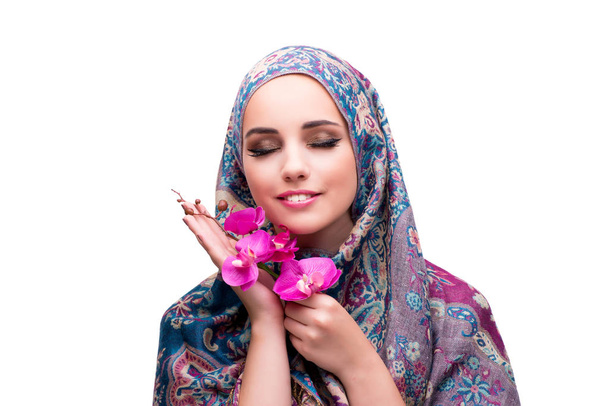 Muslimské ženy v módě koncept izolované na bílém - Fotografie, Obrázek