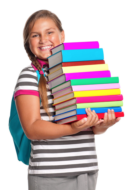 Mädchen mit Büchern - Foto, Bild