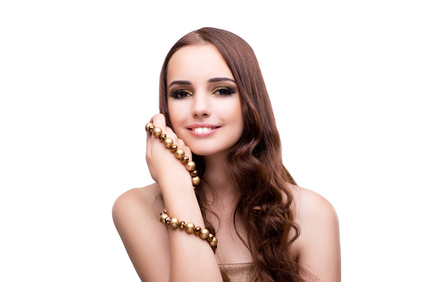 Beautiful woman showing off her jewellery in fashion concept iso - Photo, Image