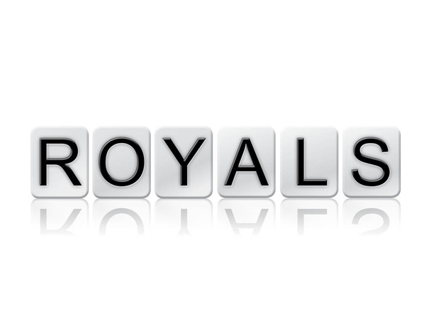 Royals elszigetelt csempézett betűk koncepció és a téma - Fotó, kép