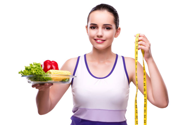 Woman in healthy eating concept - Photo, Image