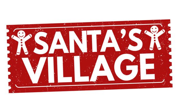 Santa's Village teken of stempel - Vector, afbeelding