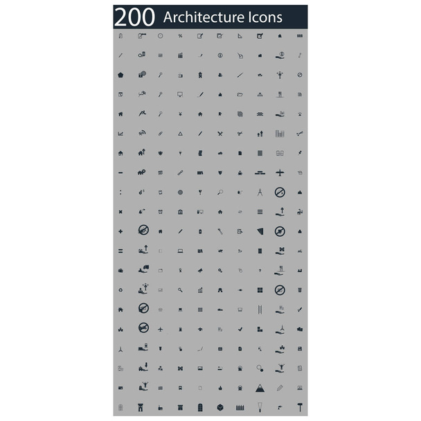 zestaw 200 ikony architektury - Zdjęcie, obraz