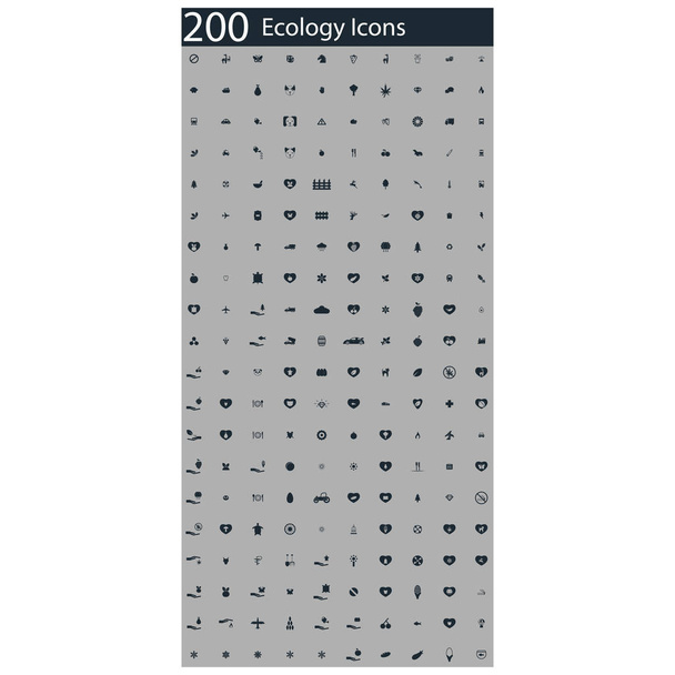 set of 200 ecology icons - Photo, Image