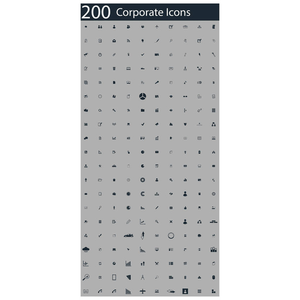 conjunto de 200 ícones corporativos
 - Foto, Imagem