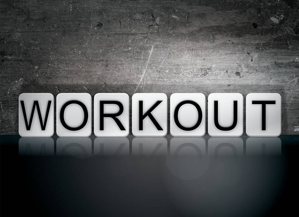 Workout Tiled Letters Concept and Theme - Foto, Bild