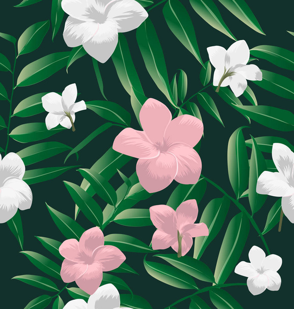 tropical floral pattern - Вектор,изображение