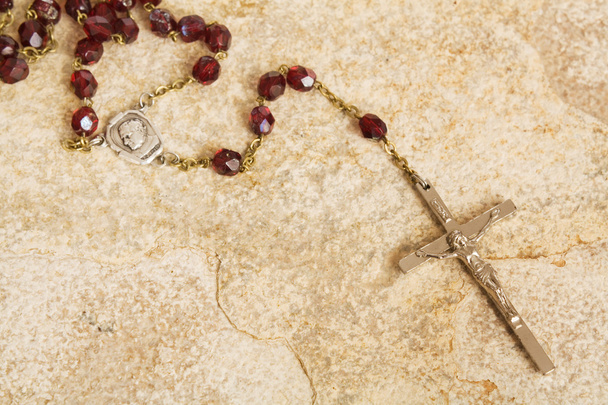 Rosary on stone - Zdjęcie, obraz