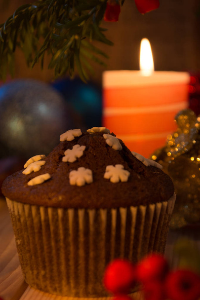 Muffins on Christmas Eve - Photo, Image