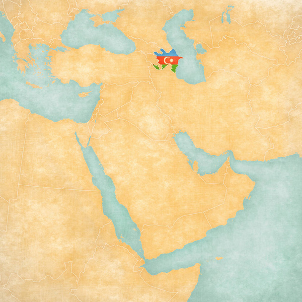 Mapa de Oriente Medio - Azerbaiyán
 - Foto, imagen
