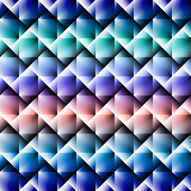 3d mosaico cuadrado patrón sin costura. Textura colorida vintage con colores de arco iris. Ilustración vectorial
. - Vector, imagen