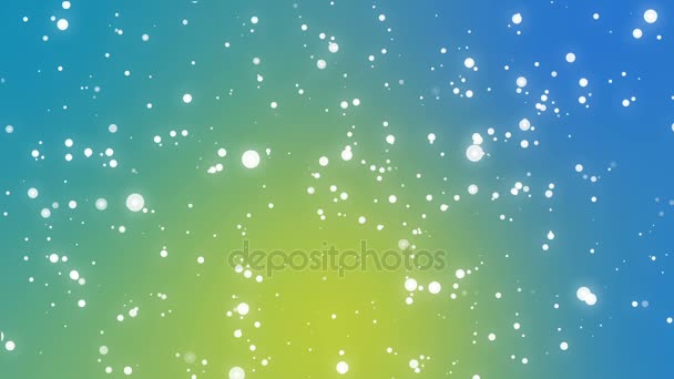 Underwater bubble lights flickering on a green blue yellow background - Footage, Video