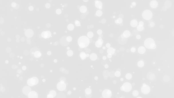Silver white holiday background with bokeh lights - Footage, Video