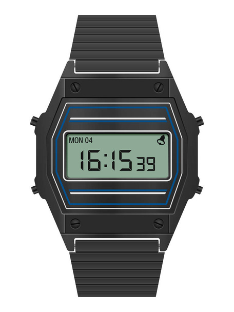Retro digital watch - Vector, Image