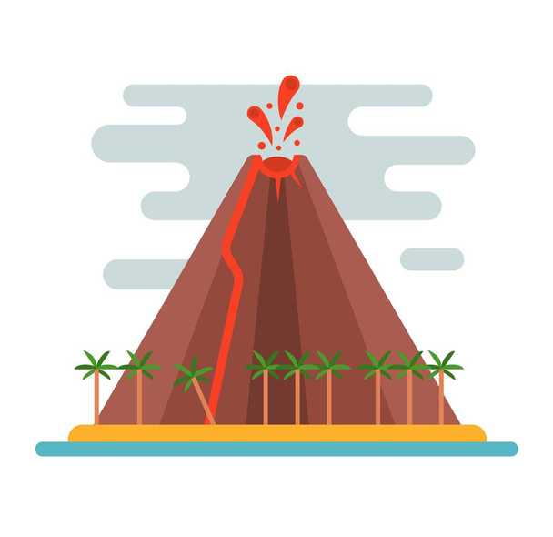 Volcano vector illustration. - Vector, Image