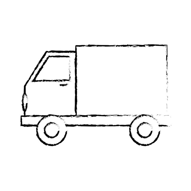 φορτηγό παράδοσης εικονίδιο εικόνας - Διάνυσμα, εικόνα