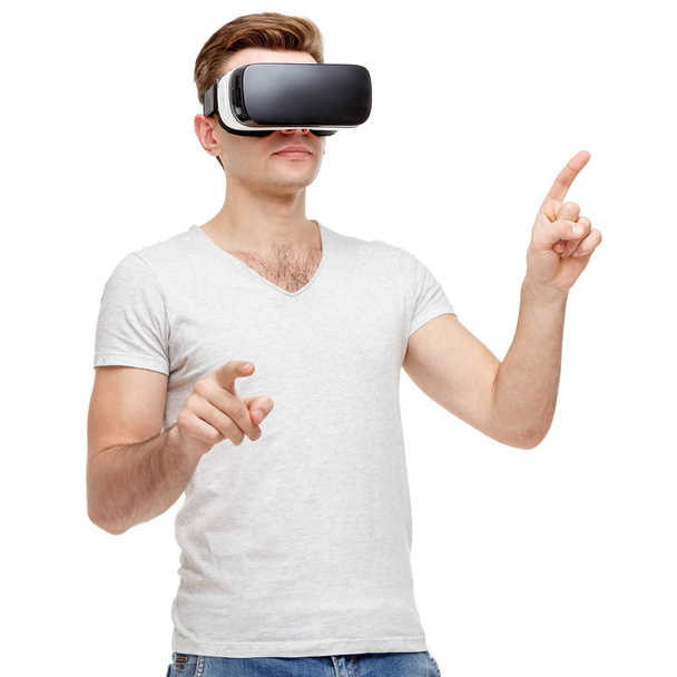 Man with virtual reality goggles - Valokuva, kuva