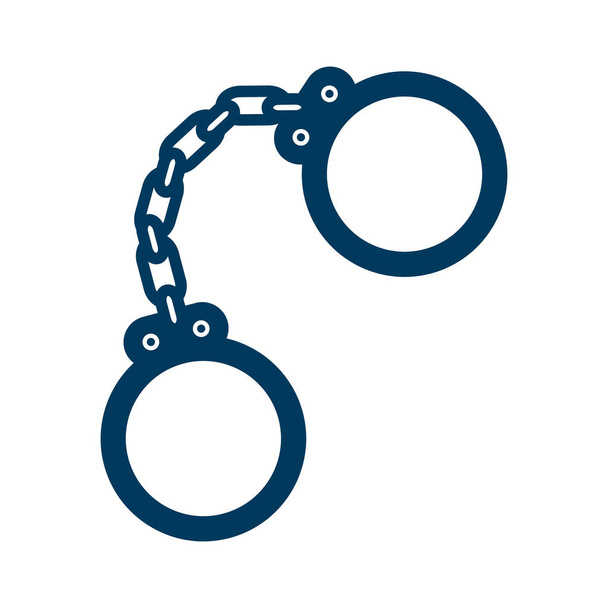 handcuffs device icon - Vector, Image