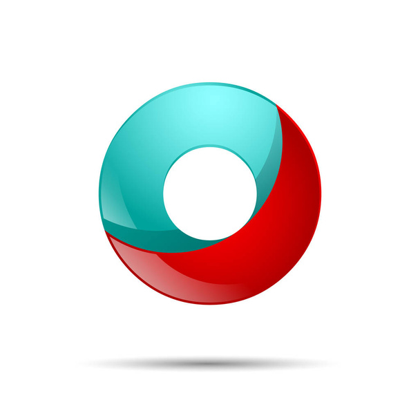Number zero 0 colorful 3d volume icon. Vector design for banner, presentation, web page, card, labels or posters - ベクター画像