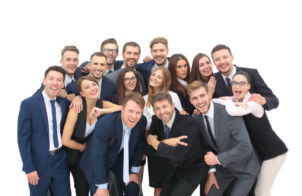 Portrait of smiling business people against white background - Fotografie, Obrázek