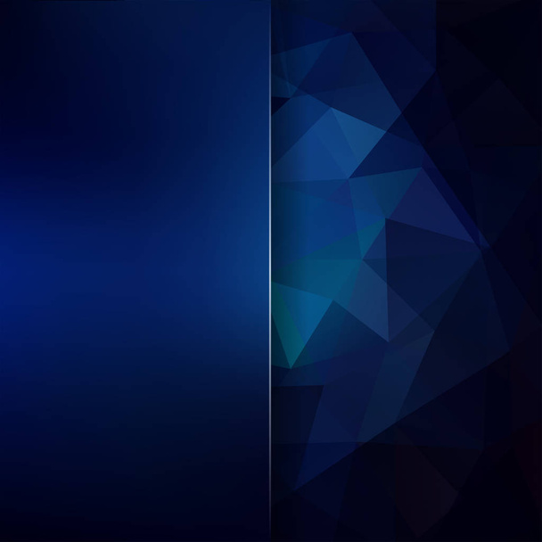 A háttér sötét kék geometriai formák. Életlenítés háttér pohár. Színes mozaik mintás. Vektor Eps 10. Vektoros illusztráció - Vektor, kép