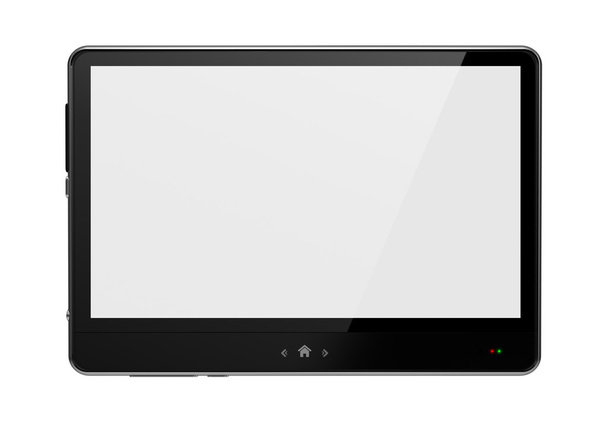Almohadilla digital con pantalla blanca en blanco
 - Foto, Imagen