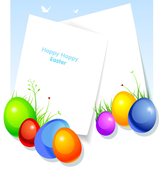 Vector illustration of Easter template - Vetor, Imagem