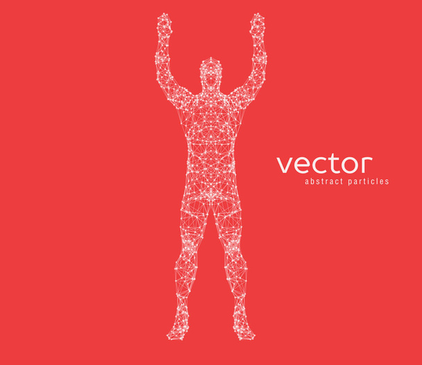 Abstract vector illustration of  man. - Διάνυσμα, εικόνα