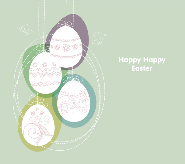 Vector illustration of Easter template - Wektor, obraz