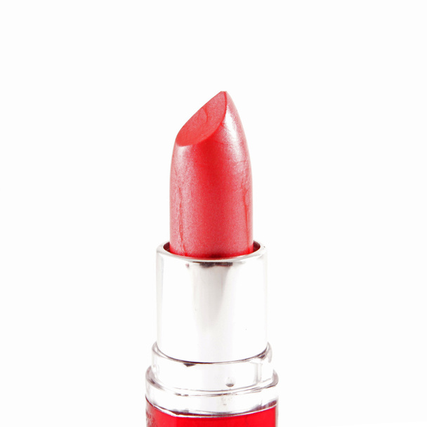 Bright red lipstick isolated on white - Фото, зображення